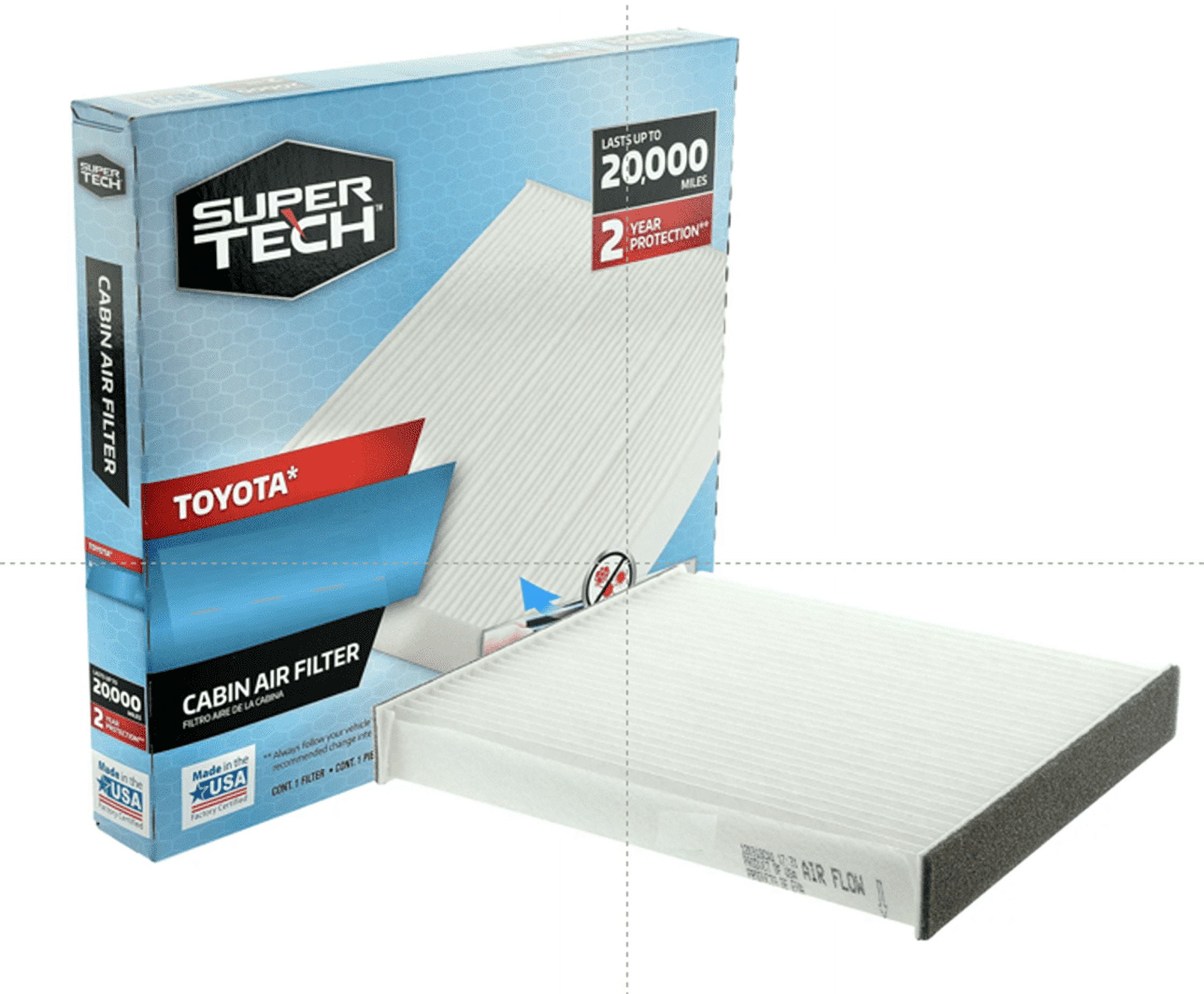 Super Tech Cabin Air Filter, 5550, for Buick, Cadillac, Chevrolet, and Saab