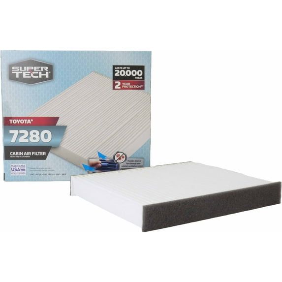 Super Tech Cabin Air Filter, 7280, Replacement Filter for Toyota, Mazda, Lexus