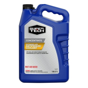 Super Tech Concentrate Extended Life Antifreeze and Coolant 5 Year 150,000 Miles for All Vehicles 1 Gallon (3.78 Liters)