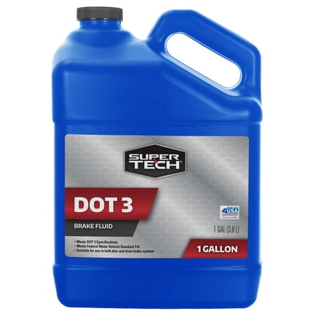 Super Tech High-Performance DOT 3 Synthetic Brake Fluid 1 Gallon - For Automotive Use