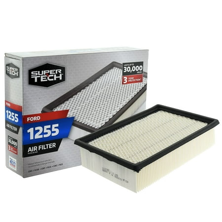 Super Tech Engine Air Filter 1255, Replacement Filter for Ford Fits select: 2001-2012 FORD ESCAPE, 2000-2007 FORD TAURUS