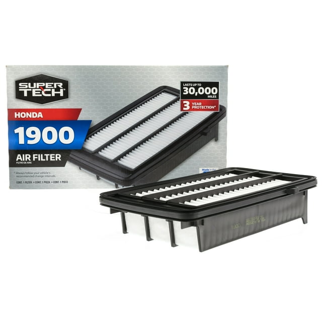 Super Tech Engine Air Filter 1900, Replacement Filter for 20162020