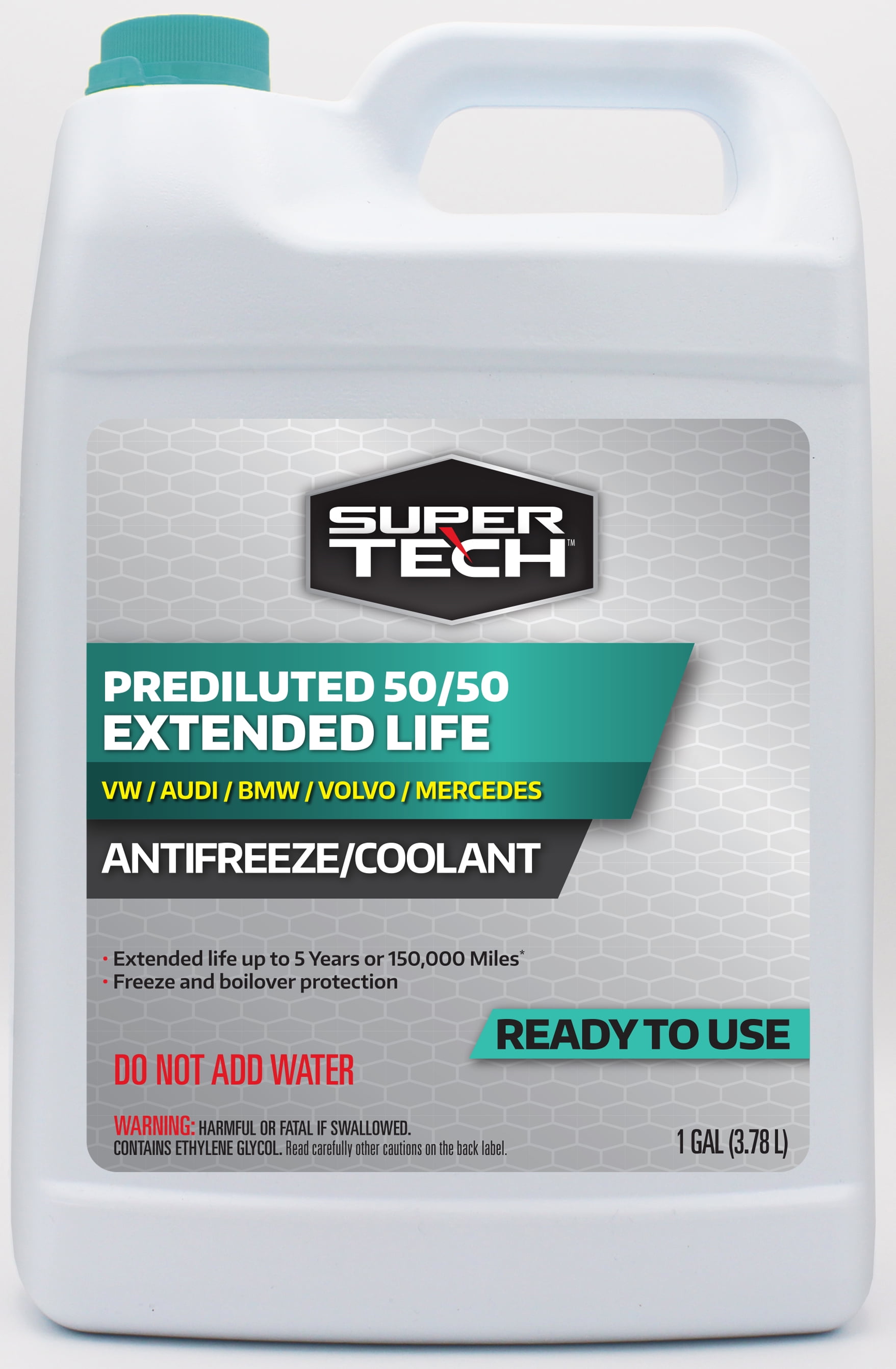 Super Tech European (Teal) Antifreeze+Coolant Ready to Use, 1 gal 50/