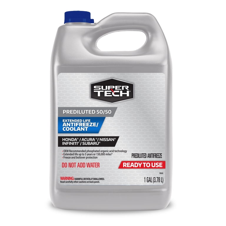 Super Tech OE Blue Antifreeze Prediluted 50/50, Extended Life, 1