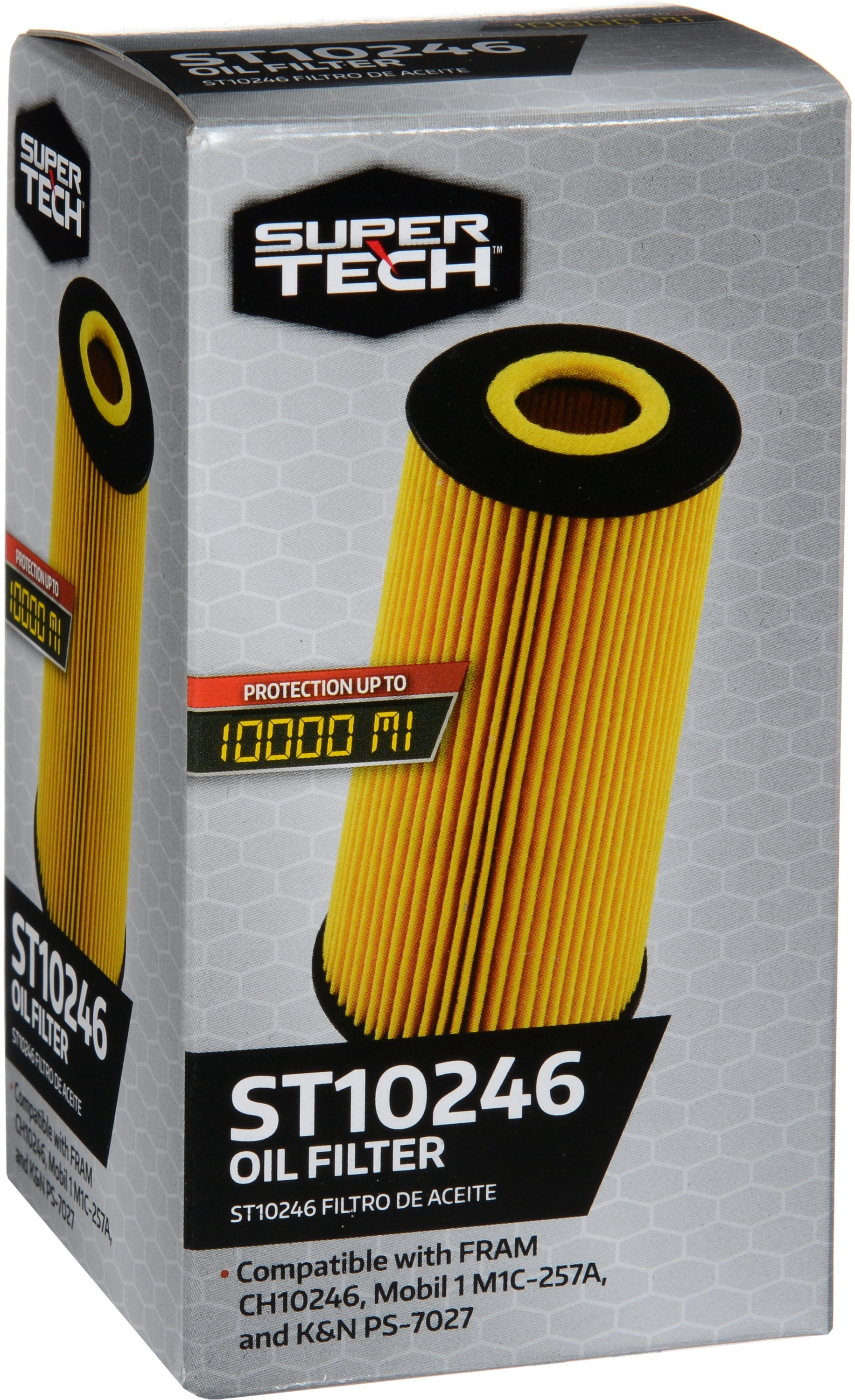 Super Tech Oil Filter, ST10246, 10,000 mile Cartridge Engine Oil Filter