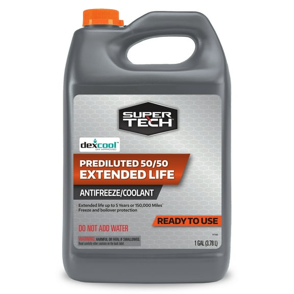 Super Tech Prediluted 50/50 Dex-Cool Antifreeze Coolant, 1 Gallon