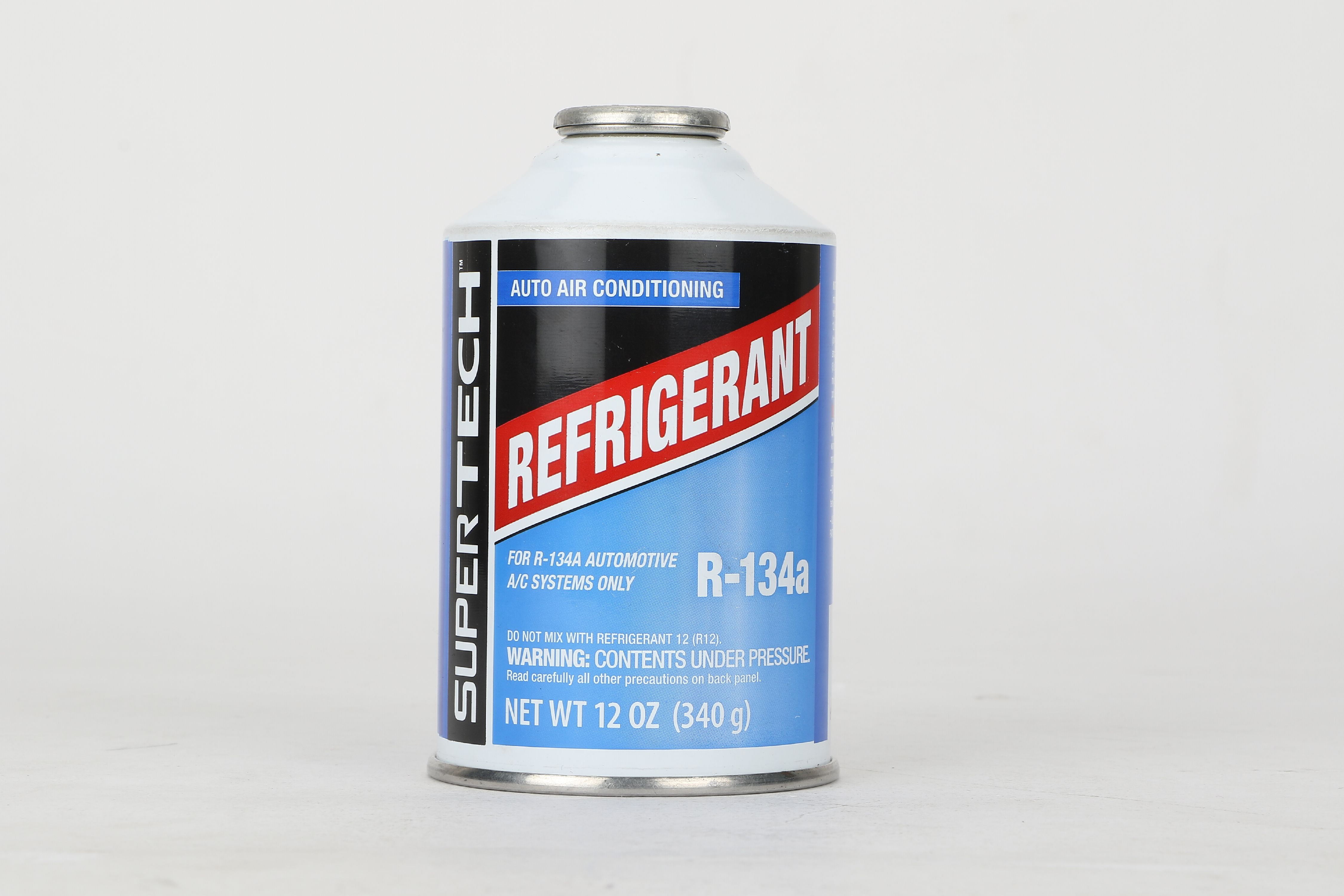 Super Tech R-134a Auto Air Conditioning Refrigerant, 12 oz.