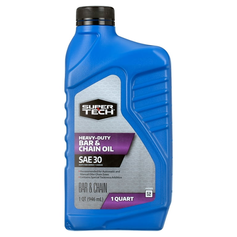 Super Tech SAE 30 Bar and Chain Oil 1 Quart Bottle Walmart