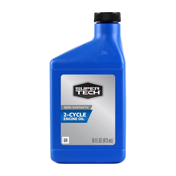 Super Tech Semi Synthetic 2 Cycle Oil for Small Engines, Ideal for Lawn Mowers and Snowmobiles, 16 oz