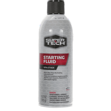 Super Tech Starting Fluid — Clear 50% Ether, 10.7 oz., Single (1 count)