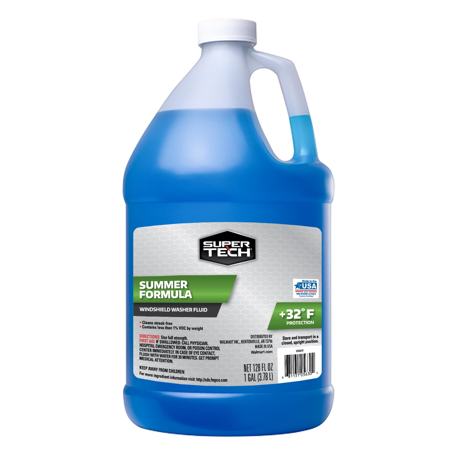 Super Tech Summer Formula Windshield Washer Fluid +32F Protection, 1