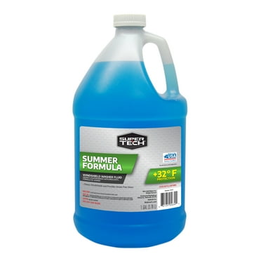 Super Tech Summer Formula Windshield Washer Fluid +32F Protection, 1 Gallon