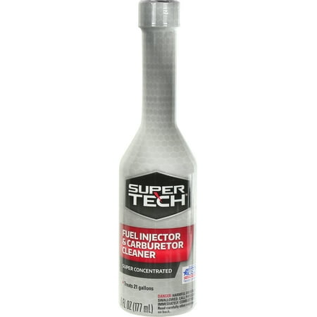Super Tech Super Concentrated Fuel Injector and Carburetor Cleaner, 6 fl oz, 1 Count