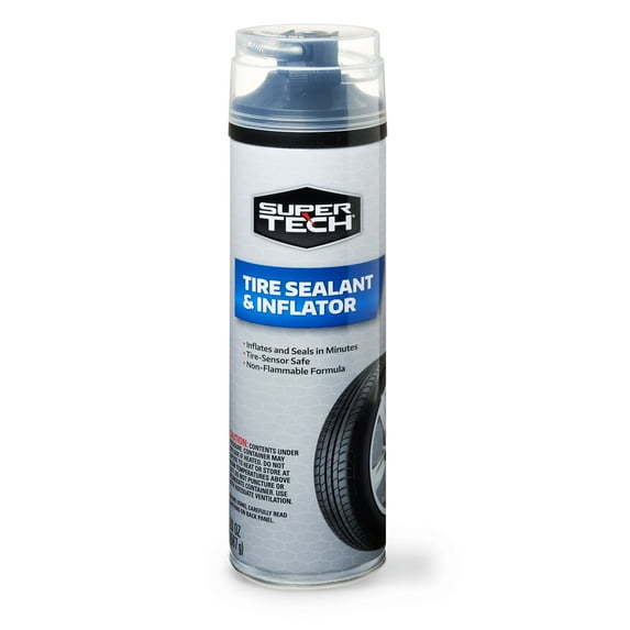 Super Tech Tire Sealant & Inflator with Coil Hose, 20 oz