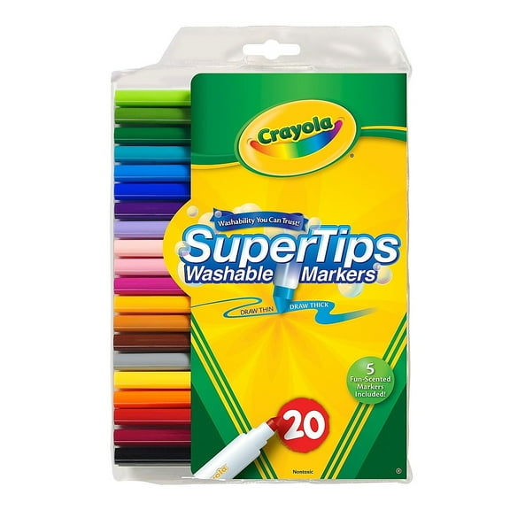Super Tips Washable Markers Set Of 20 (Pack Of 4)