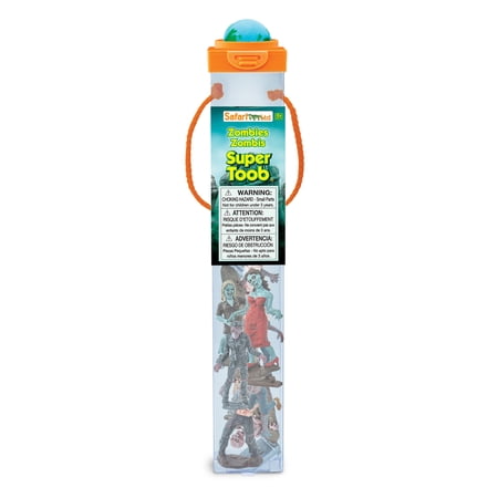 Safari Ltd. Zombies Super Toob - Miniature Zombie Figures for Halloween Display and Imaginative Play - Toy Figures For Boys, Girls & Kids Ages 3+
