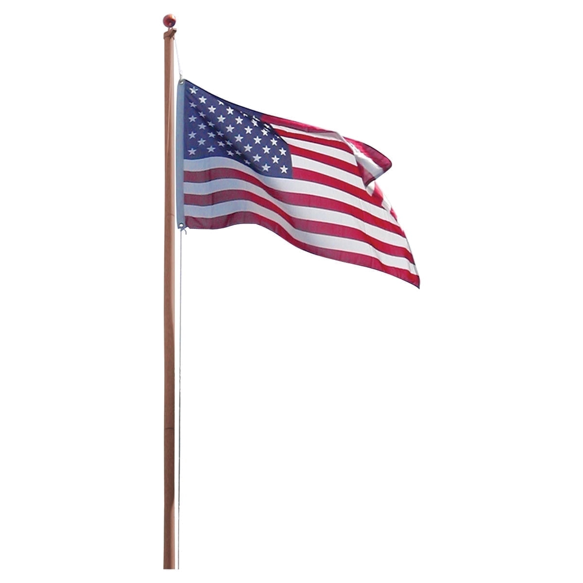 Super Tough 20 ft Brown Metal Sectional Flagpoles 5 Count
