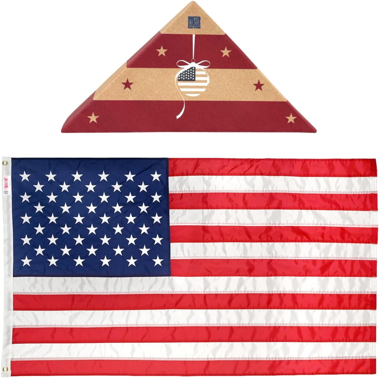 Super Tough 3ft x 5ft Nylon American Flag with Gift Box