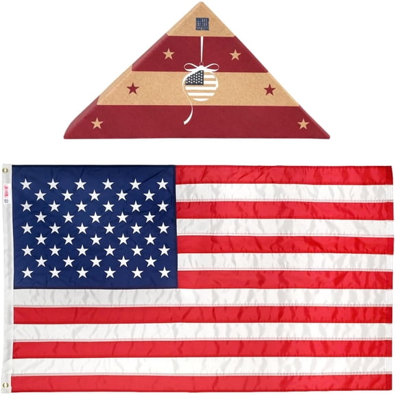 Super Tough 3ft x 5ft Nylon American Flag with Gift Box