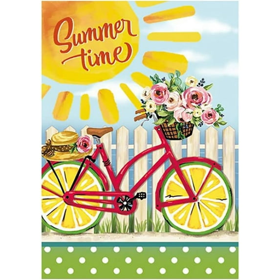 Super Tough Garden 12in x 18in Flag | Sweet Summertime Design | Durable Oxford Polyester | Summer Yard Decoration