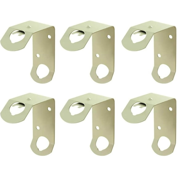 Super Tough Premium Flag Mounting Brackets | Metal Flag Pole Holder for Classrooms and Offices | Stylish White Metal Flag Bracket | 6-Pack
