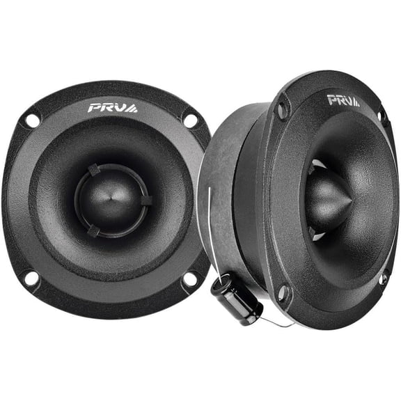 Super Tweeters for Car Audio, 3.5 Inch Bullet Tweeter Pair 240 Watts, PRV Tweeter TW350Ti-4 Slim Titanium Bullet PRO Shallow Tweeters Speakers 4 Ohm - Ultra Slim Easy to Mount