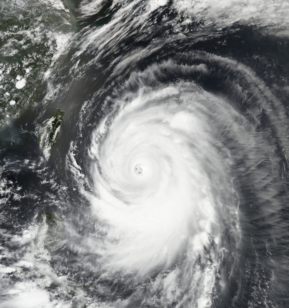 Super Typhoon Neoguri churning toward Okinawa and southern Japan Canvas Art - Stocktrek Images (28 x 29)
