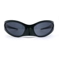 thumbnail image 1 of Super Unique Trendy 90s Sport Style Wrap Around Plastic Sunglasses Green Black, 1 of 4