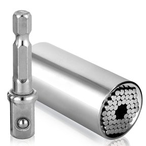 Super Universal Socket Tool, 7-19mm Universal Socket Wrench Set, Power Drill Adapter Cool Tools Gadgets