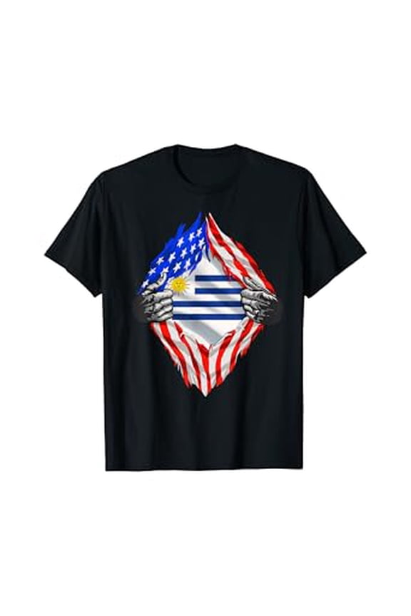 Super Uruguayan Heritage Uruguay Roots Usa Flag Gift T-Shirt, Unisex T-Shirt