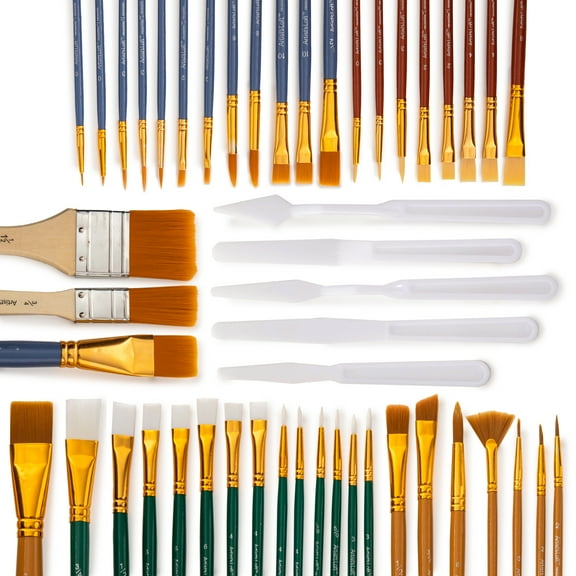 50 Piece Super Value Foam Brush Set by Artist's Loft - Ideal for Varnishing - Staining - Painting - Arts & Crafts - 1 Pack