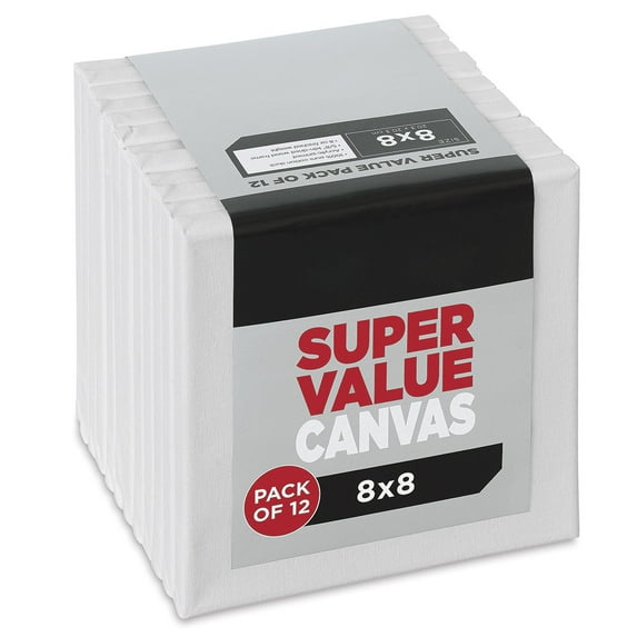 Super Value Canvas Pkg of 12 - 8" × 8"