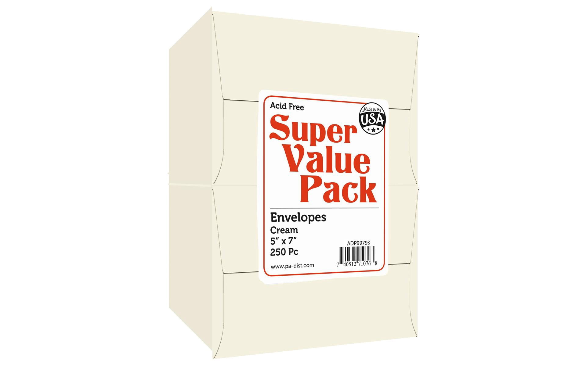 Super Value Envelope Pack 5x7 250pc Cream