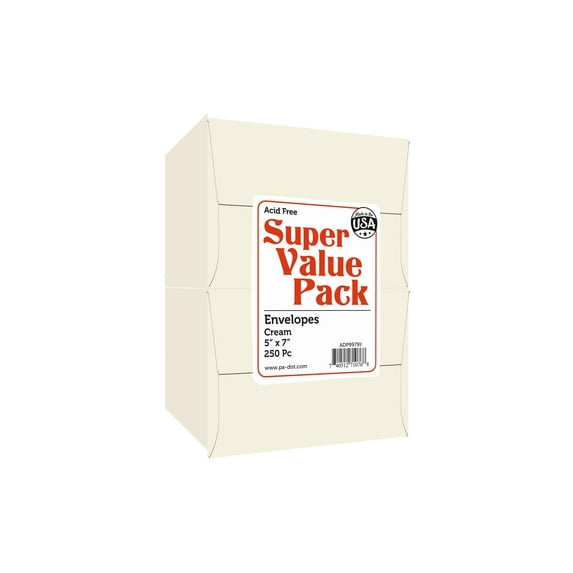 Super Value Envelope Pack 5x7 250pc Cream