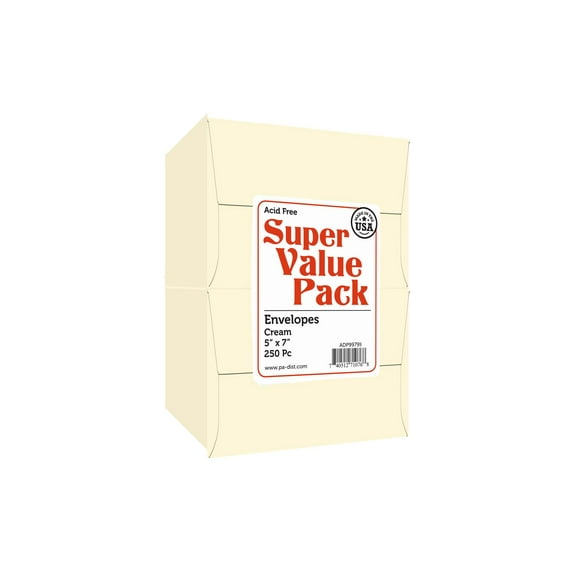 Super Value Envelope Pack 5x7 250pc Cream