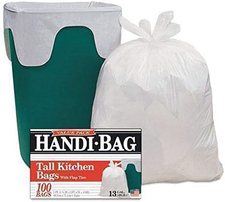 Super Value Pack Trash Bag 13 Gallon 0.60 Mil, White 100 Bags/Box