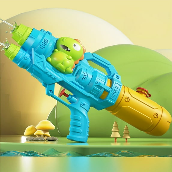 Super Water Gun Under $5! Yannianjz Dual Nozzle Water Gun Dinosaur Water Blaster Toy, Outdoor Water Soaker forkidsboysGirls, Pool Beach Summer Water Play Toy with Adjustable Spray