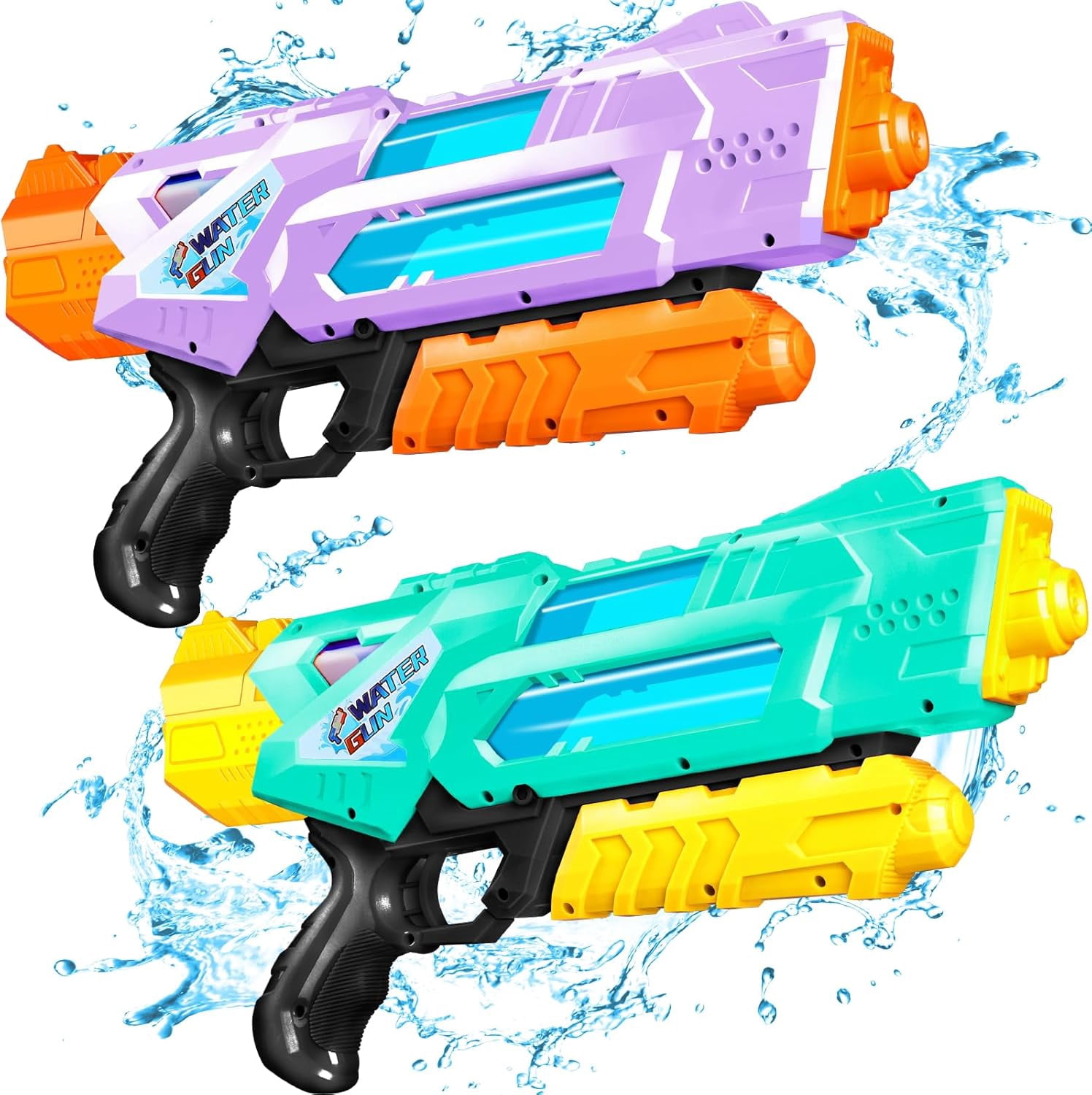 Water Guns, 3 Pack Water Squirter Gun 40 Ft Range Swimming Pool Toys Beach Backyard Summer Party Outdoor Foam Water Shooter Water Game Toy For Kids Age 3~12 Years Teens Adults - View #9