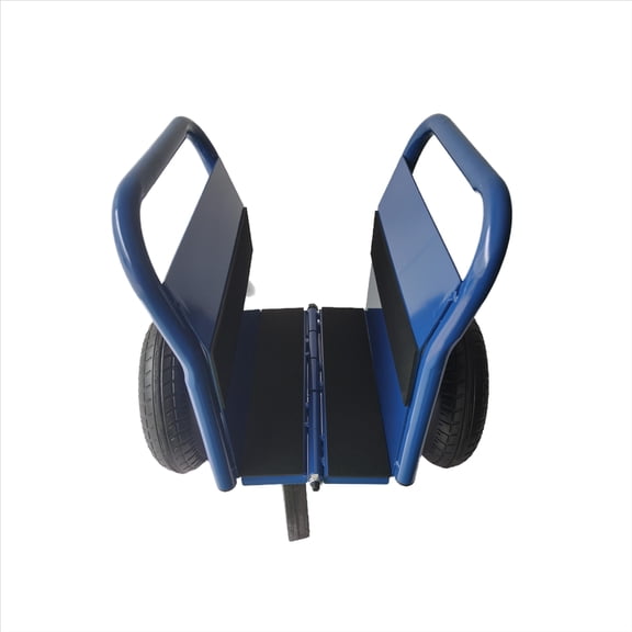 , Super Weight 1000 LBS Heavy Duty Panel Dolly, Slab Dolly, Two Nice Handles, 10" Solid Rubber Tires,, All-Terrain Movement for Heavy Drywall Sheet & Door Material (Blue), Blue ,Steel ,