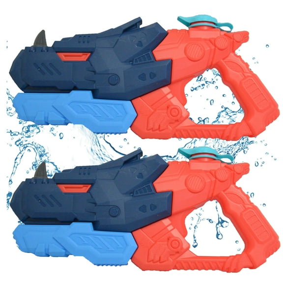 Super Wet Fun Play, 2 PCS Rhino Water Sports Fast Shooter Water Blaster Toy Gun for Pool, Beach, Sand Fun Play
