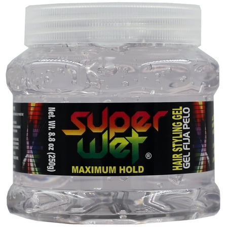 Super Wet "Transparente" Moisturizing Hair Styling Gel, 8.8 oz