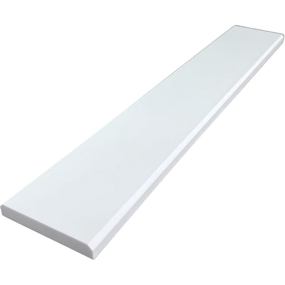 Super White Engineered Marble Threshold Double Bevel for Floor Transitions (4" x 36")