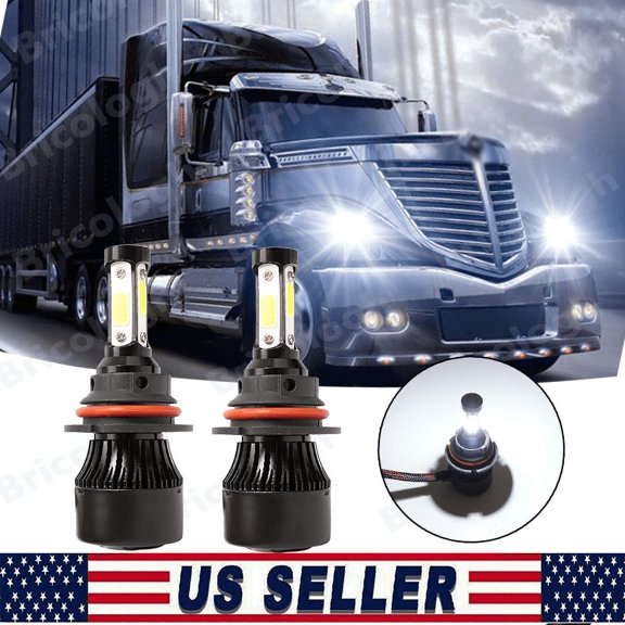 Super White LED Headlight Bulb Kit for 2003-2012 International Truck 4300 4400