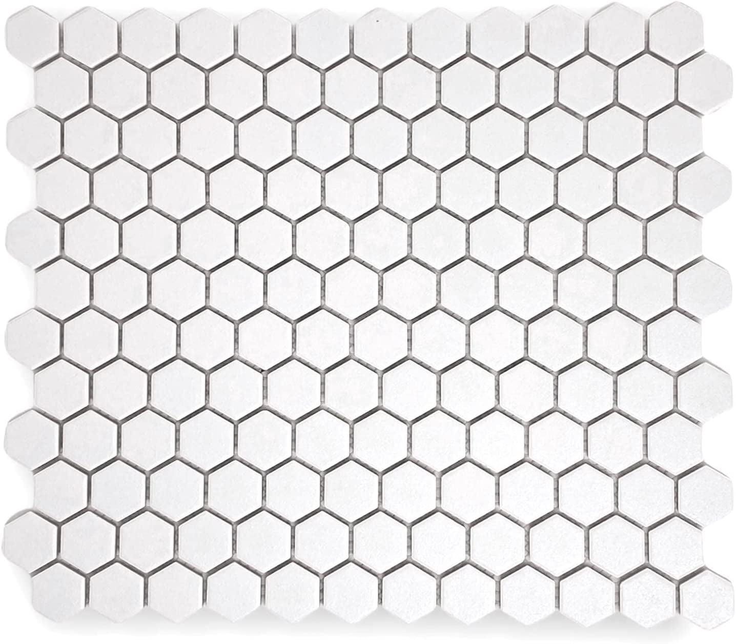 Super White Porcelain 7/8 Inch Hexagon Unglazed Finish 1X1 Mosaic Floor Wall Tile For Bathroom