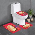 thumbnail image 1 of Super Why Floor Mat Lid Cover Toilet Mat 3-Piece Set Non-Slip Thick Rugs Bathroom Sets, 1 of 9