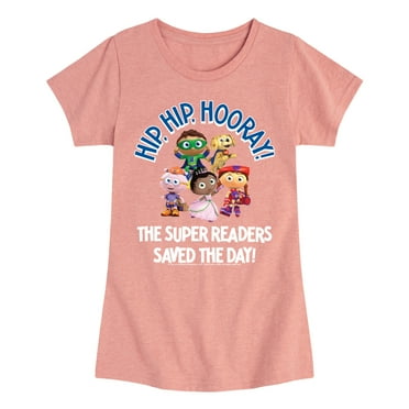 Super Why - Hip Hip Hooray - Girls Toddler And Youth Fitted Short Sleeve Graphic T-Shirt