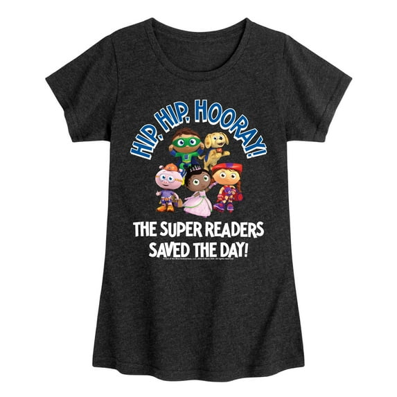 Super Why - Hip Hip Hooray - Girls Toddler And Youth Fitted Short Sleeve Graphic T-Shirt