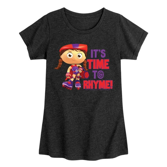 Super Why - Its Time To Rhyme - Girls Toddler And Youth Fitted Short Sleeve Graphic T-Shirt