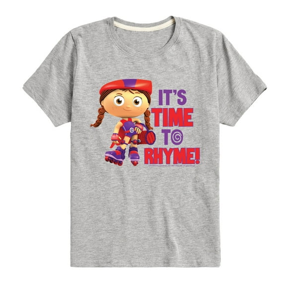 Super Why - Its Time To Rhyme Red-Toddler And Youth Short Sleeve Tee