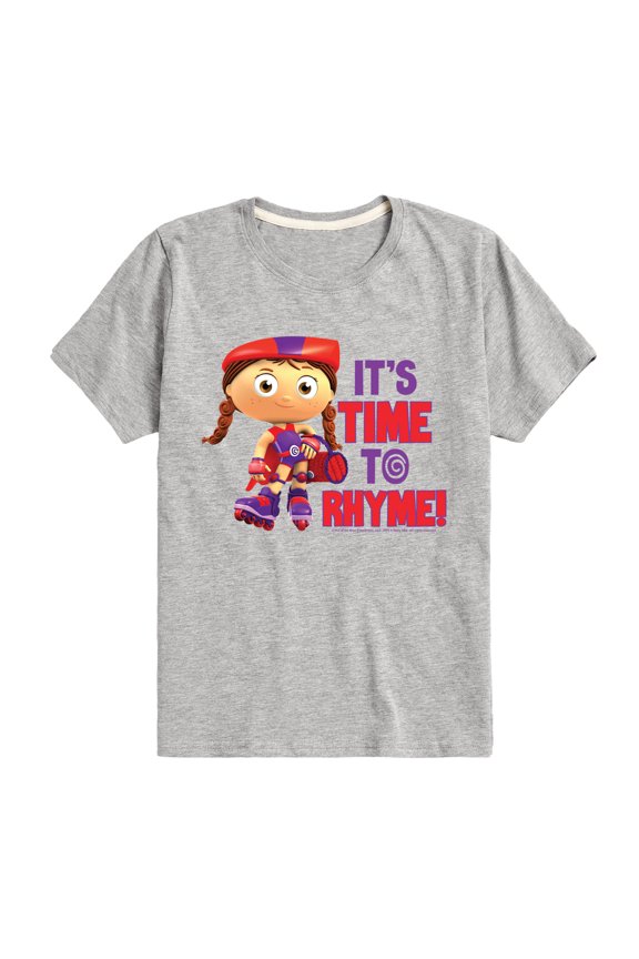 Super Why - Its Time To Rhyme Red-Toddler And Youth Short Sleeve Tee